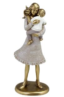 Estatueta Família Mãe com menino 23cm Espressione Mabruk