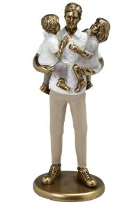 Estatueta Família Pai com Filhos 26cm Espressione Mabruk