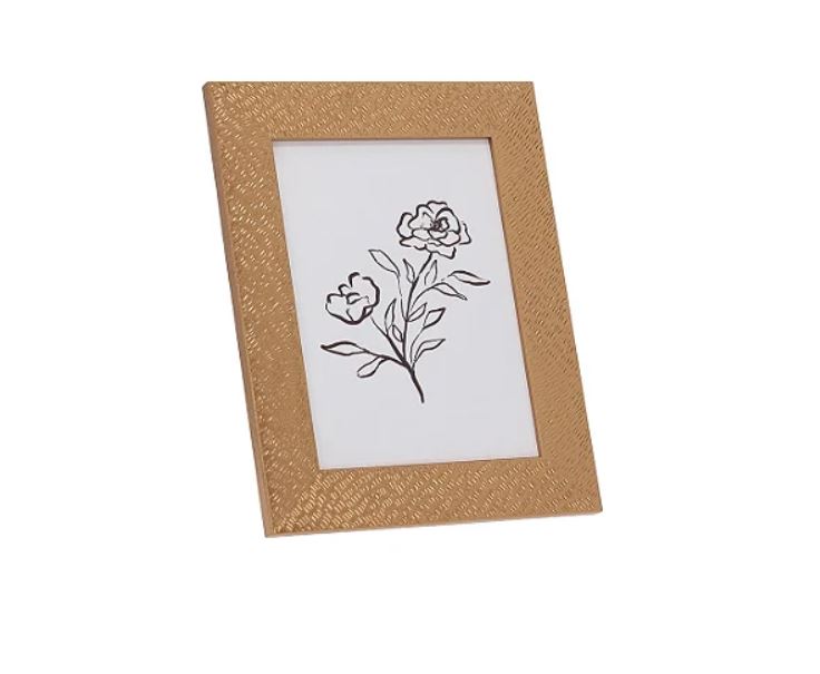 Porta Retrato Poliresina Em Vidro 10x20cm Dourado - Mart