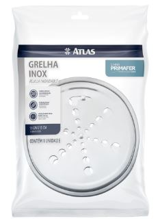 Grelha Com Caixa Inox 430 15x15cm Redonda  Atlas