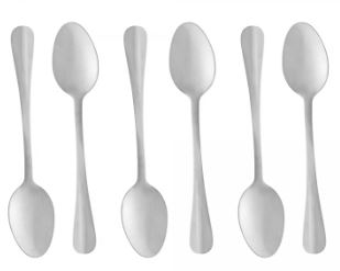 Conjunto 6 Colheres de Chá de Aço Inox Positano 12cm - Lyor