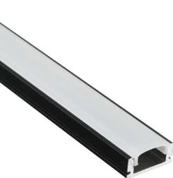 Perfil De Sobrepor Preto 2 Metros 19,6X20mm Bronzearte