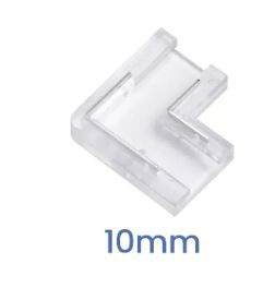 Conector L Cob Ou Smd Para Fita Led 10mm 5,5A 2 Vias Branco Llum
