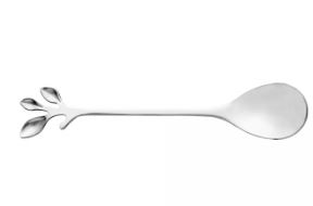 Conjunto 4 Colheres de Chá de Aço Inox Leaves Prata - Wolff