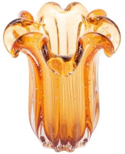 Vaso De Vidro Flat Italy Âmbar 19Cmx24Cm - Wolff