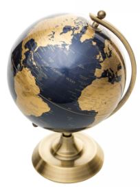 Globo Decorativo de Plástico e Metal 15x14x21,5cm - Wolff