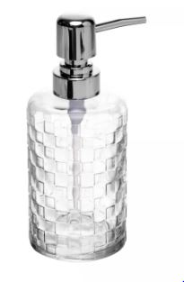 Porta Sabonete Líquido Mosaic 330ml Vidro - Wolff