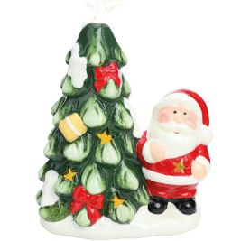 Noel Decorativo Com Pinheiro E Led Colorido 17cm - Cromus