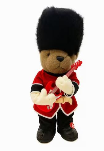 Urso Soldado Decorativo Com Som e Movimento Colorido 40cm - Cromus