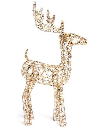 Rena Decorativa De Metal Com Led Champagne 50cm - Cromus