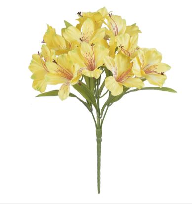 Buque Astromelia Cetim X15 Amarelo 34cm - Florarte