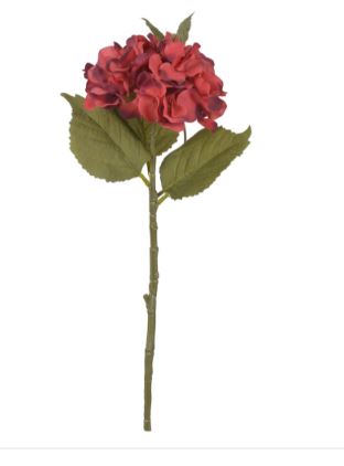 Haste Hortensia Vermelho Outono 49cm - Florarte