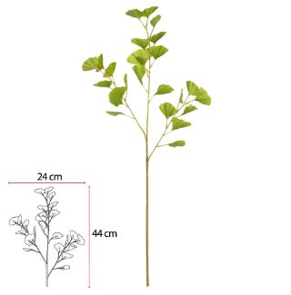 Galho Ginkgo Biloba Real Toque X24 Verde 73cm - Florarte