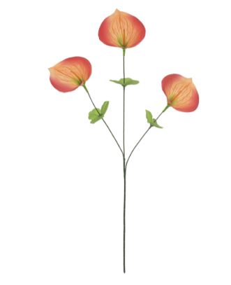 Haste Copo Leite Cetim X3 Pessego 60cm - Florarte