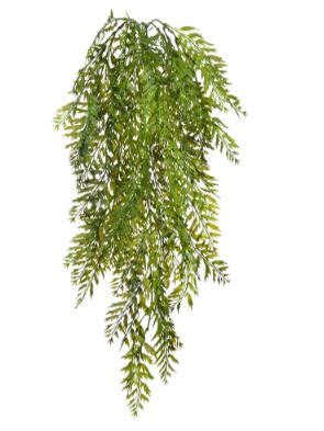 Folhagem Samambaia Pendurada Com Print Plastico X5 Verde 83cm - Florarte