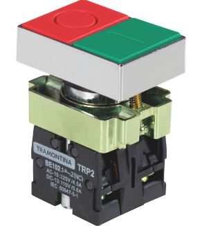 Botão Duplo TRP2-BL8325 1NA+1NF com Base de Metal -  Tramontina