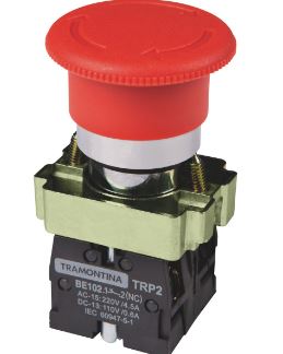 Botão de Emergência TRP2-BS545 1NA+1NF com Base de Metal - Tramontina