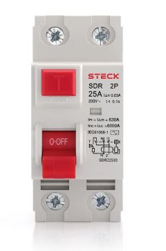 Interruptor Diferencial Bipolar 2P 25A 30MA  - Steck