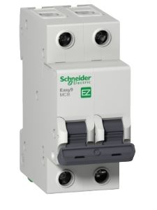 Disjuntor Easy9 2P 63A 3kA 400V CA curva C - Schneider