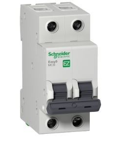 Disjuntor Easy9 2P 4A 3kA  400V CA curva C - Schneider