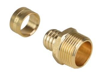 Conector Macho para Água PEX 20x3/4 Metálico -  Amanco