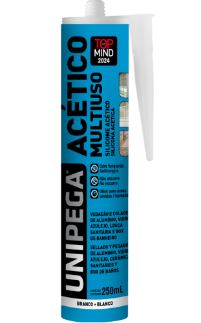 Silicone Acético Multiuso Branco 250ml - Unipega