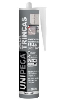 Selante Acrílico Sela Trincas Branco 280ml - Unipega