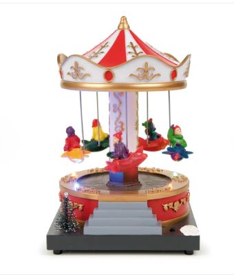 Cenario Carrosel Com Som E Led Colorido 19cm - Cromus