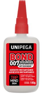 Cola Instantânea Bond 007 Frasco 100g - Unipega