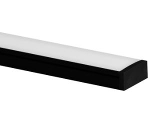 Perfil Sobrepor Alumínio 17x7mm 2 Metros Preto - Blumenau