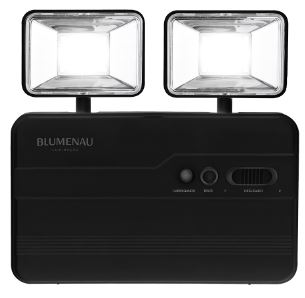 Luminária de Emergência Led 1.200 Lm 5W 2 Faróis Bivolt 6500K Preto - Blumenau