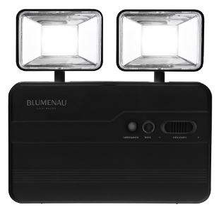 Luminária de Emergência Led 2.200 Lm 10W 2 Faróis Bivolt 6500K Preto - Blumenau