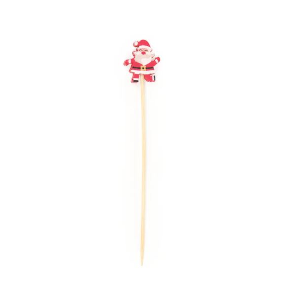 Jogo Palito Para Aperitivo Noel Vermelho / Branco 12cm 20Un - Cromus