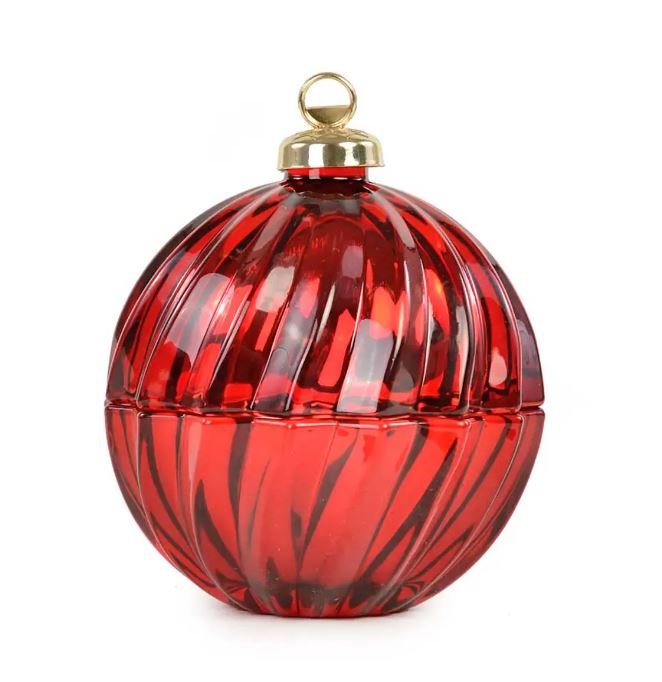 Bomboniere de Vidro Espiral Natal Dourada 13cm - Cromus