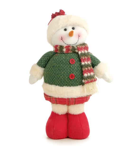 Boneco De Neve Com Cachecol Vermelho 34cm - Cromus