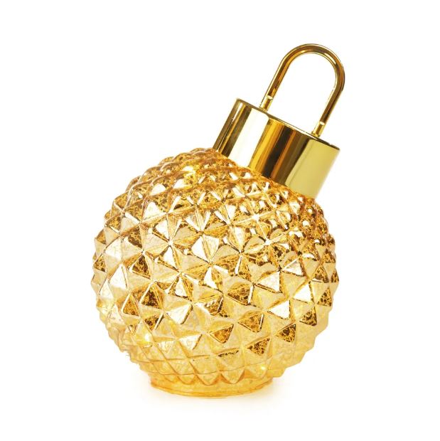 Bola Decorativa de Vidro Com Led Ouro 25cm - Cromus