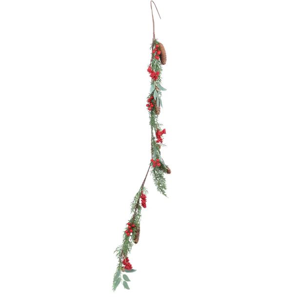 Festão Com Frutas E Flores Verde 170cm - Cromus