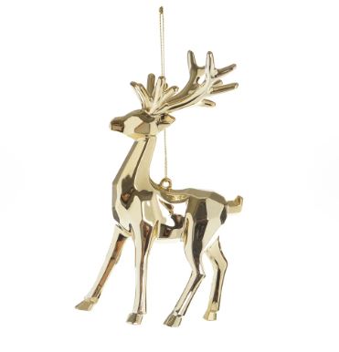 Enfeite Para Pendurar Rena Ouro 8cm  - Cromus