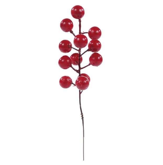 Galhos Decorativos Curto Vermelho 23cm - Cromus