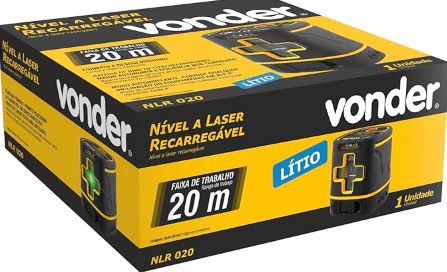 Nível A Laser Recarregável 20 metros NLR020 - Vonder