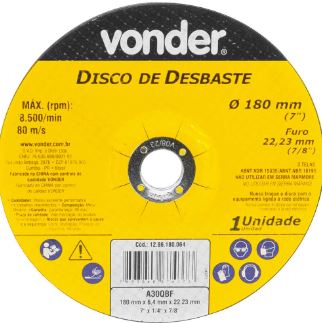 Disco de Desbaste 180mmx64mmx22,23mm DBV - Vonder