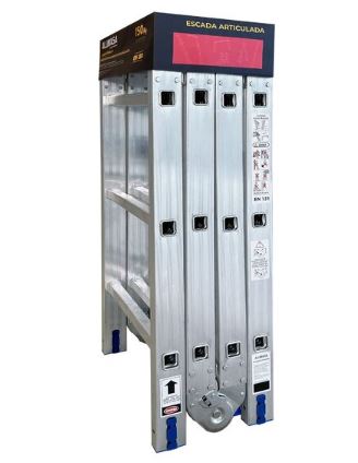 Escada De Alumínio Articulada 4x4 Sem Plaforma - Alumasa