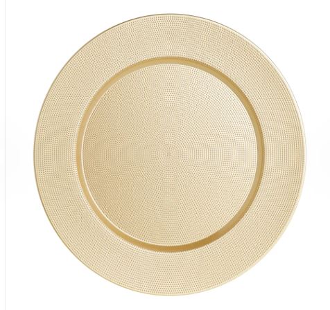 Sousplat Trabalhada Ouro 33cm - Cromus