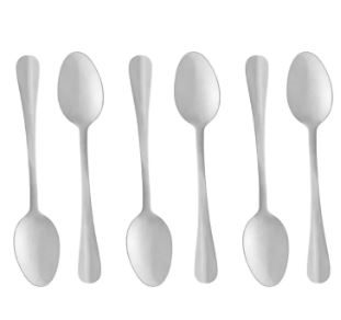 Conjunto 6 Colheres Para Sobremesa de Aço Inox Positano 16cm - Lyor