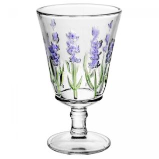 Taça de Água Lavanda Hand Painting 240ml Cristal Ecológico - Lyor