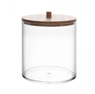 Pote de Poliestireno com Tampa de Bambu My Box 9,5x9,5x10,5cm - Lyor