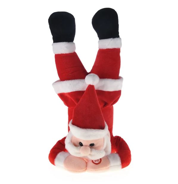 Noel de Ponta Cabeça Decorativo Com Som e Movimento  - Cromus