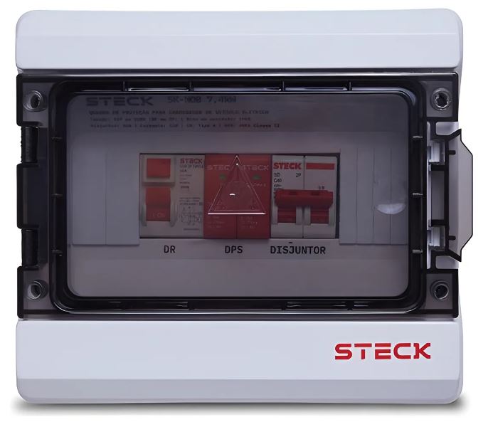 Quadro Protetor De Carregador Veicular Sem Tomada 7,5kw 220v - Steck