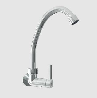 Torneira Para Pia Parede 1/4 Bica Movel Em Metal Cromada Egaplast