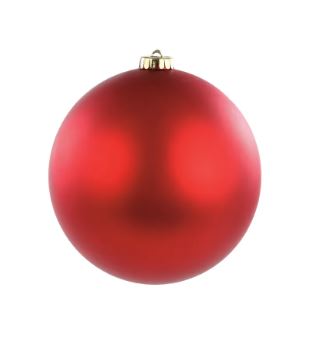 Enfeite Bola Fosca Vermelho 15cm - Cromus